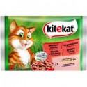 Konservuoto ėdalo katėms rinkinys KITEKAT Mixed Menus, 4 x 100 g