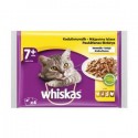 Konservuotas kačių ėdalas WHISKAS, nuo 7 metų, paukštienos rinkinys, 4x85 g