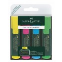 Teksto žymeklių Faber-Castell 4 spalvų rinkinys, kirstu galiuku, 1,2 - 5mm