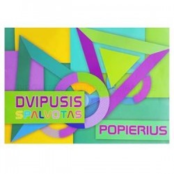 Spalvotas popierius KRESKA, A4, 80 g/m2, dvipusis, 8 lapai