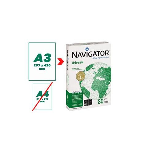 Biuro popierius NAVIGATOR UNIVERSAL, A3, 80 g/m2, 500 lapų