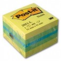 Lipnūs lapeliai POST - IT , 51 x 51 mm , 400 lapelių, gelsvų-žalių spalvų