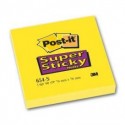 Lipnūs lapeliai POST-IT SUPER STICKY 76 x 76 mm, 90 lapelių , geltonos spalvos