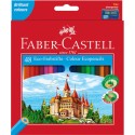 Spalvoti pieštukai Faber Castell Castle, 48 spalvos su drožtuku