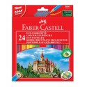 Spalvoti pieštukai Faber Castell Castle, 48 spalvos su drožtuku